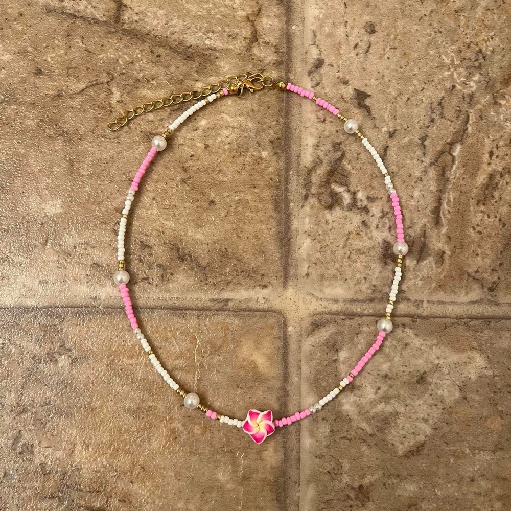 Pink plumeria flower